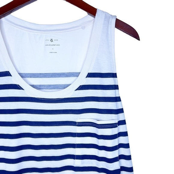 LOU & GREY NEW Striped Softserve Slub Pocket Tank Top Size Small - Picture 5 of 14
